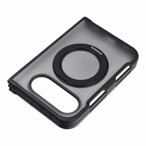 Must Forcell F-Protect 4sD-i Smoke Hybrid Kickstand Premium ümbris iPhone Duo jaoks, ühildub MagSafe'iga