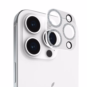 Case-Mate Sparkle Lens Protector kaameraobjektiivide kaitseklaas seadmele iPhone 15 Pro / 15 Pro Max, Twinkle mustriga