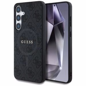 GUESS чехол для Samsung S25 GUHMS25SG4GFRK (Magnetic PU 4G Ring Classic Logo) чёрный