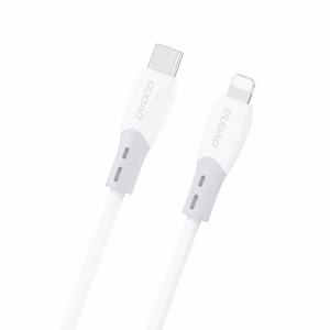 Dudao L25SX 30W USB-C - Lightning kaabel pehme silikoonpõimikuga 2m - valge