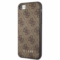 Guess 4G Metal kuldne Logo Ümbris jaoks iPhone SE 2022 / 2020 / 7 / 8 - Brown