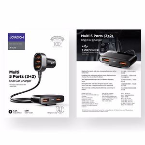 Car laadija Joyroom JR-CL03 5-Port USB (must)