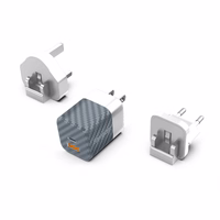 Energizer Ultimate - Multiplug EU / UK / US mains laadija GaN 38W PD + QC3.0 (hõbedane)