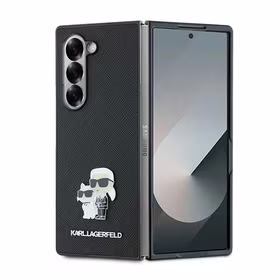 Karl Lagerfeld Saffiano Metal Pin Ümbris jaoks Samsung Galaxy Z Fold 6 - Must