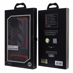 Audi IML Sport MagSafe Ümbris iPhone 15 / 14 / 13 6.1" must/must hardcase AU-IMLMIP15-RSQ/D2-BK
