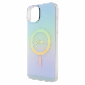 Guess GUHMP15MHITSQ iPhone 15 Plus 6.7" бирюзовый/бирюзовый жёсткий чехол IML Iridescent MagSafe
