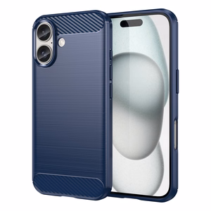 Carbon Ümbris jaoks iPhone 16 Plus - Sinine