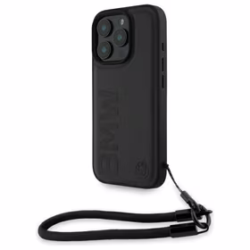BMW Signature Leather Wordmark Cord Ümbris jaoks iPhone 16 Pro Max - must