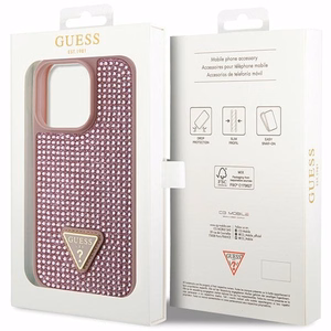 Guess GUHCP14LHDGTPP iPhone 14 Pro 6.1" roosa/roosa hardcase Rhinestone Triangle