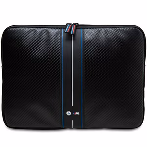 BMW Carbon & sinine Stripe ümbris jaoks a 16" laptop - must