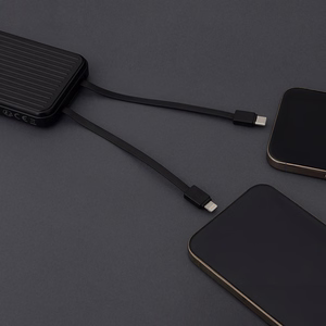 Maxlife akupank with built-in cables MXPB-06 PD QC 22,5W 10000 mAh must