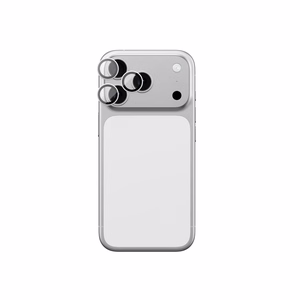 AmazingThing Lens стекло для iPhone 17 Pro / Pro Max с серебряной алюминиевой рамкой