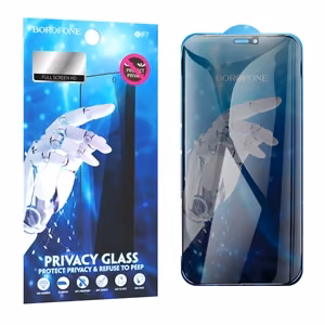 Borofone Tempered glass BF7 Diamond Armor Full Screen Anti-spy for Iphone 12 Pro Max - 10 pieces