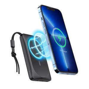 VEGER powerbank 10000 mAh with juhtmevaba charging compatible with MagSafe PD QC3.0 2A 20W MagOn (VP1151 / W1151) valge