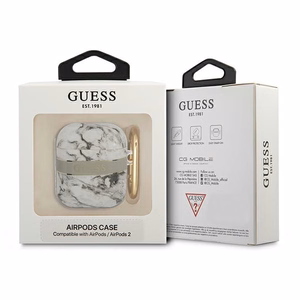 Guess GUA2HCHMAG чехол для AirPods серый/серый Marble Strap Collection