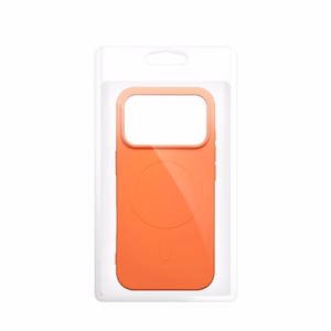 Silikoonist Mag Cover ümbris mudelile iPhone 17 Pro / 18 Pro, MagSafe'iga ühilduv suure kaameraavaga – oranž