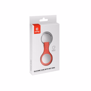 Crong Silicone ümbris seadmele Apple AirTag 1 / 2, võtmerõngaga, punane