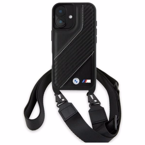 BMW M Edition Carbon Stripe & Strap iPhone 16 Ümbris - must