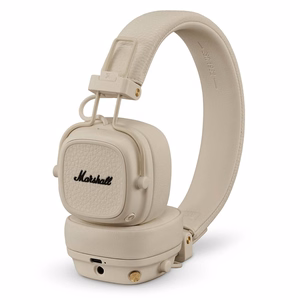 Juhtmevabad kõrvapealsed Bluetooth-kõrvaklapid Marshall Major V, kreemikas