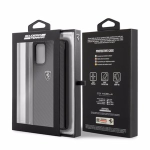 Ferrari FEHCAHCS67BK kõva ümbris Samsung S20+ G985 Carbon Heritage – must