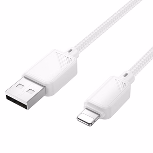 Кабель USB A to Lightning Hoco 2,4A 1 m X113 белый