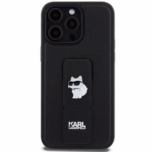 Karl Lagerfeld Gripstand Saffiano Choupette Pins чехол для iPhone 13 Pro / 13 - чёрный