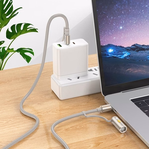 Kaabel All-in-one USB A / USB C to USB C / Auto suitsetaja pesa Hoco 3A 60W 1,2 m U138 hall