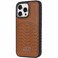 Audi Synthetic Leather ümbris with MagSafe jaoks iPhone 15 Pro Max - brown