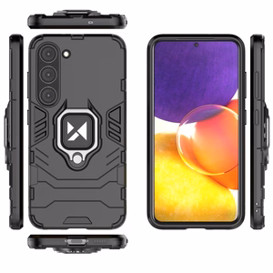 Чехол Wozinsky Ring Armor для Samsung Galaxy S23+ бронированный с магнитным кольцом-держателем чёрный