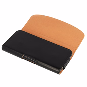 Telone VIVA Belt Holster (SIZE 16) jaoks Iphone 11 Pro/13/14/15/Samsung S23/S24/S25 must, leather (145x75x14 mm)