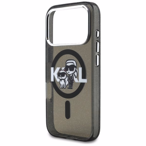 Karl Lagerfeld IML Glitter Karl & Choupette Sketch Logo MagSafe Ümbris jaoks iPhone 17 Pro - Must