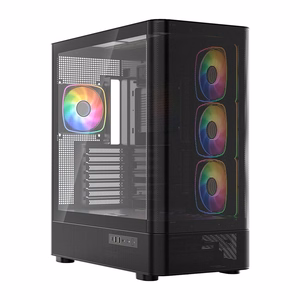 MODECOM Volcano AQ300 ARGB kesktornkorpus, must