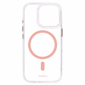 Liavec Glossy Magsafe Clear Ümbris do Iphone 15 Pro różowy