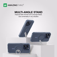 Amazing Thing Titan Pro Mag Ring Grip Ümbris 10FT IP156.1PTRBU jaoks Iphone 15 Pro tumesinine