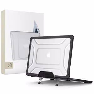 Tech-Protect SmartShell Pro ümbris jaoks MacBook Air 13" 2023-2025 M2 / M3 / M4 - läbipaistev and must