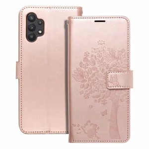 Чехол-книжка MEZZO для SAMSUNG A32 LTE (4G) дерево розовое золото
