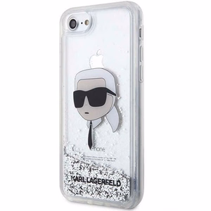 Karl Lagerfeld KLHCI8LNKHCH iPhone 7/8/SE 2020/2022 серебряный/серебряный жёсткий чехол Glitter Karl Head