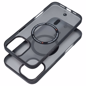 Ümbris jaoks iPhone 16 PLUS Forcell F-Protect Levels Dual Layer 4D technology compatible with Magsafe Military Drop-Test smoky must