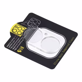 5D Full Glue Camera Karastatud klaas - jaoks iPhone 16 Plus läbipaistev