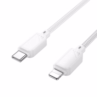 Kaabel USB C to Lightning Hoco PD 27W 1 m X113 valge