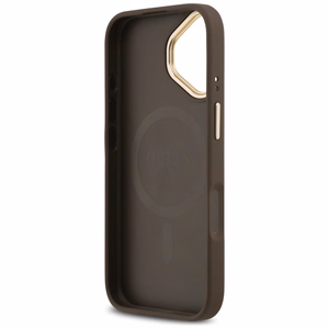 GUESS ümbris jaoks IPHONE 17 compatible with MagSafe GUHMP17SP4G4DCSW (PU W/ Strass Logo & Big Strap Metal Buttons) brown