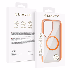 Liavec Soft Ümbris Metal Frame for Samsung Galaxy S26 Ultra oranž
