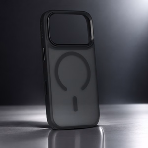 Liavec Cloudy ümbris metallist kaameraraamiga mudelile iPhone 18 Pro/17 Pro, must (kaamera juhtnupp)