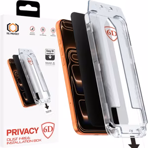 Tel Protect Dust-Free Easy Fit Privacy Full Glue 6D закаленное стекло для Iphone 17 Pro черное