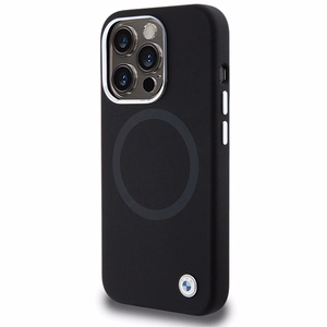BMW Signature Liquid Silicone MagSafe ümbris jaoks iPhone 15 Pro - must