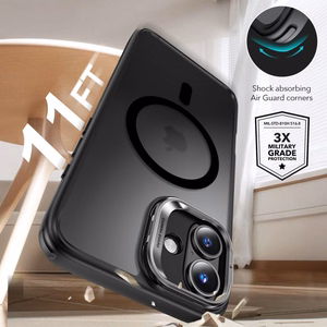 ESR Classic Hybrid Kickstand Halolock MagSafe Ümbris Set + Karastatud klaas jaoks iPhone 16 - must