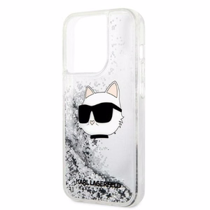 Karl Lagerfeld KLHCP14XLNHCS iPhone 14 Pro Max 6.7" hõbedane/hõbedane hardcase Glitter Choupette Head