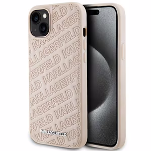 KARL LAGERFELD ümbris jaoks IPHONE 15 Plus KLHCP15MPQKPMP (Quilted Pattern) roosa