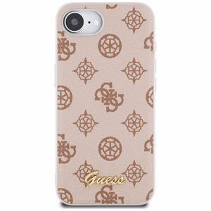 Guess Peony Script Logo MagSafe iPhone 16e Ümbris - Brown
