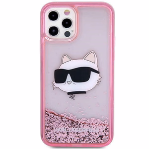 Karl Lagerfeld KLHCP12MLNCHCP iPhone 12/ 12 Pro 6.1" roosa/roosa hardcase Glitter Choupette Head